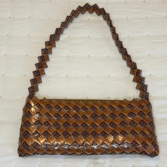 VTG Candy Wrapper Women's Hand Bag | Copper | Y2K Retro Pop Art | EUC - Picture 1 of 10